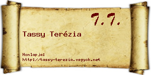 Tassy Terézia névjegykártya